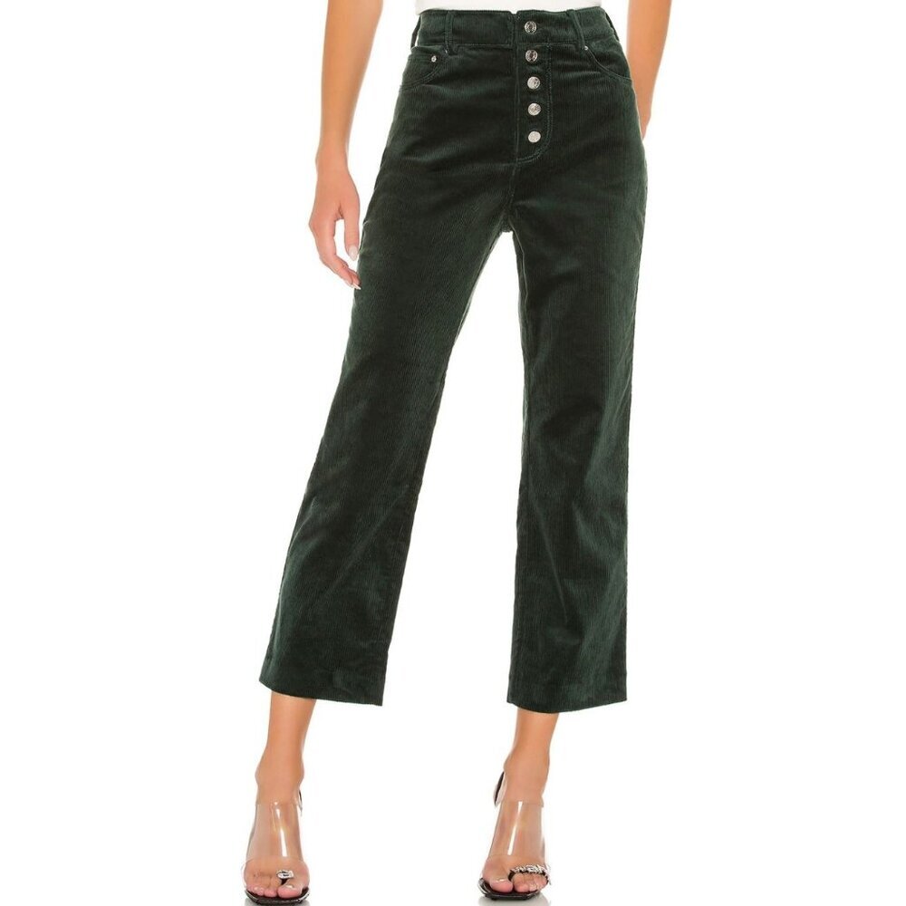 NWT GRLFRND Bobby Corduroy Pants Evergreen-sz Medium